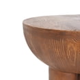 thumbnail image 6 of Christopher Knight Home MGO Indoor Outdoor Round Side Table with Three-Legged Wood-Grain, Brown, 6 of 11