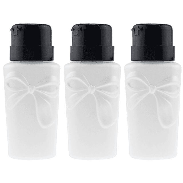 250ML Down Pressure Pump Dispenser Empty Bottle With Flip Cap For Nail Polish, Makeup Remover