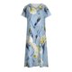 thumbnail image 3 of Vestido largo de playa con cuello redondo y manga corta con estampado floral sexy informal a la moda para mujer Pompotops ghjkhdj15377, 3 of 4