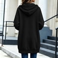 thumbnail image 6 of YUGYXL Womens Quarter Zipper Hoodies Dress Hooded Sweatshirts Drawstring Casual Long Sleeve Tunic Oversized Sweatshirts with Pockets, 6 of 7