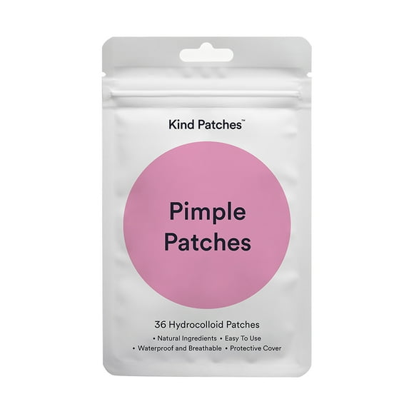 Kind Patches Pimple Patches - Hydrocolloid Pimple Patches for Face - Acne Dots for Day and Night Protection - Waterproof and Breathable - 36 Count
