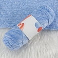 thumbnail image 3 of AYktou Fluffy Velvet Chenille Chunky Yarn, Handcrafts Knitting Soft Chenille Yarn Crocheting DIY Workmanship Yarn Used for Making Blanket Hat Clothes Scarve Doll Crochet Hooks Crafts, Blue 131 Yard, 3 of 7