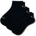 thumbnail image 1 of OTECKA Unisex Basic Quarter Socks with Moisture-Wicking - Cushion Comfort Quarter Socks, Black - 3 Packs, Small-Medium, 1 of 5