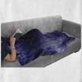 thumbnail image 6 of Eggplant Soft Flannel Fleece Throw Blanket, Sky with the Open Space Star Constellations and Gloomy Atmosphere Heavenly Bodies, Cozy Plush for Indoor and Outdoor Use, 50" x 60", Indigo, by Ambesonne, 6 of 6