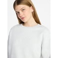 thumbnail image 4 of No Boundaries Oversized Fleece Sweatshirt with Long Sleeves, Women's Sizes XXS-4X, 4 of 5