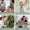 thumbnail image 5 of Kids Kitchen Step Stool Helper Baby and Toddler Multi-Function Step up Nursery Helper Stand with Safety Rail in Natural Bamboo, Strong and Lightweight (Black), 5 of 15