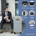 thumbnail image 6 of Keytang Lightweight Hardside Expandable Spinner Wheels Luggage Suitcase W/TSA Lock 3-Piece Set，Silver, 6 of 6