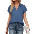 thumbnail image 2 of Blusa De Oficina, Camisa De Mujer Con Solapa Informal Para Lavar A Máquina Para El Hogar YLSHRF Otros, 2 of 6