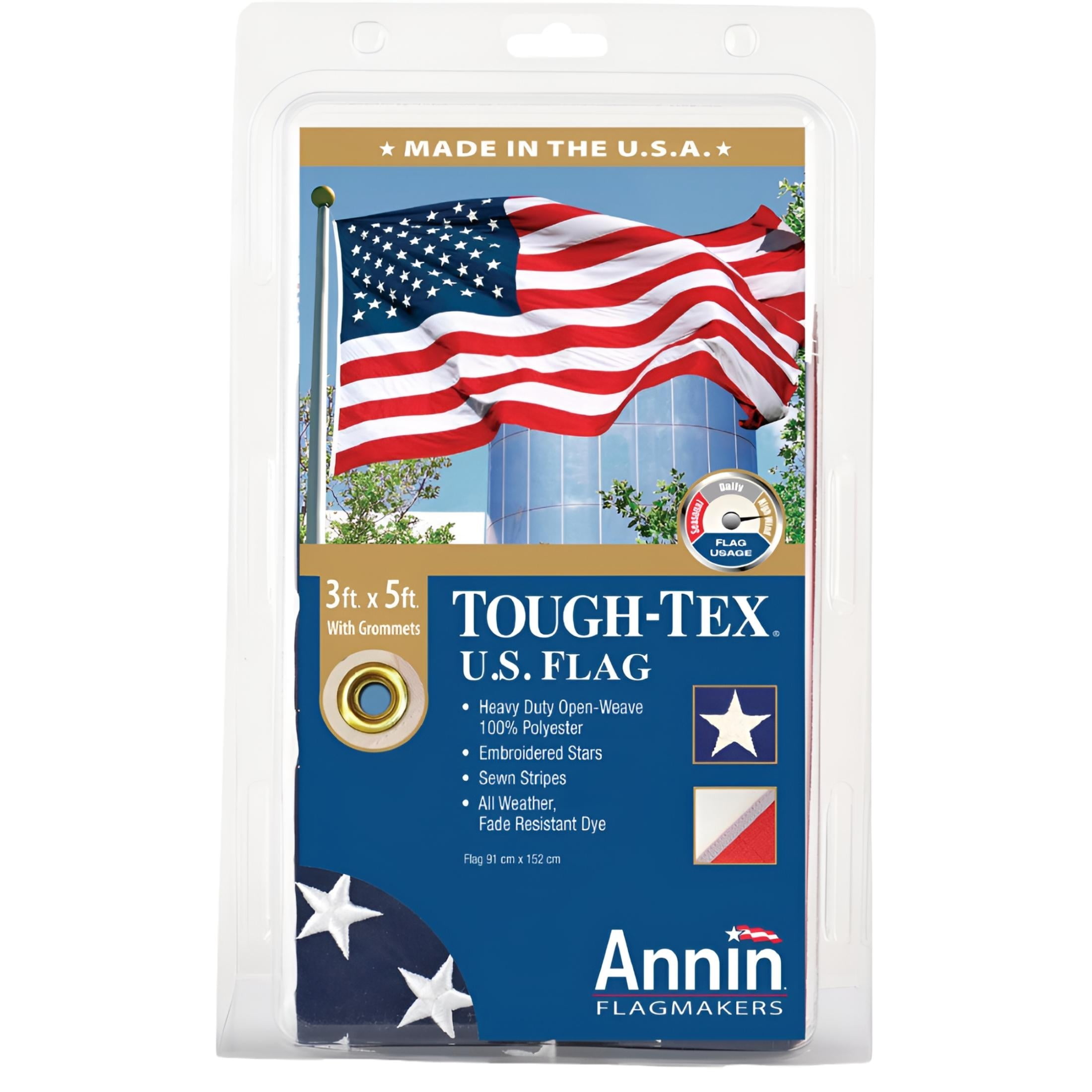 Annin Flagmakers 182005 3x5 Tough Tex US Flag