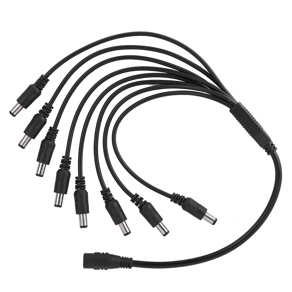 5.5x2.1mm CCTV Camera 1 Female to 2 Male DC 12V Power Splitter Cable Adapter Ff