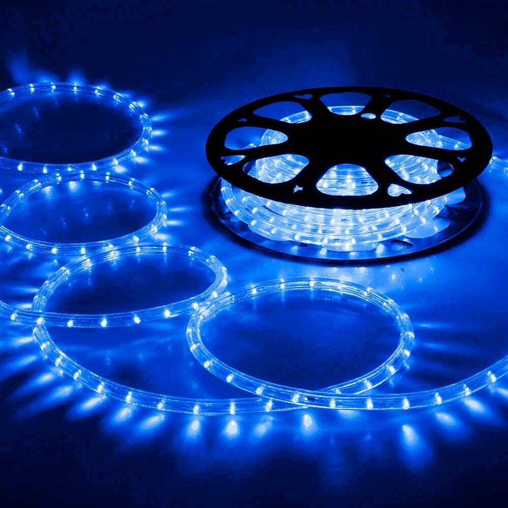Delight 150' Blue 2 Wire LED Rope Light Home Party Xmas In/outdoor Decoration for sale online 