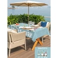 thumbnail image 4 of Outdoor Tablecloth with Umbrella Hole and Zipper, Blue Gnomes Easter Rectangle Table Cloth 60x84 Inch Waterproof Tablecloth, Eggs Botanical Carrot Pastoral Picnic Table Cover for Patio Camping, 4 of 7