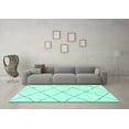 thumbnail image 3 of Ahgly Company Indoor Rectangle Solid Turquoise Blue Modern Area Rugs, 6' x 9', 3 of 4
