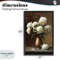 thumbnail image 4 of Stupell Industries Victorian Bronze Vase Peonies Black Floating Frame Canvas Art, 17 x 25, by Petals Prints Design, 4 of 8