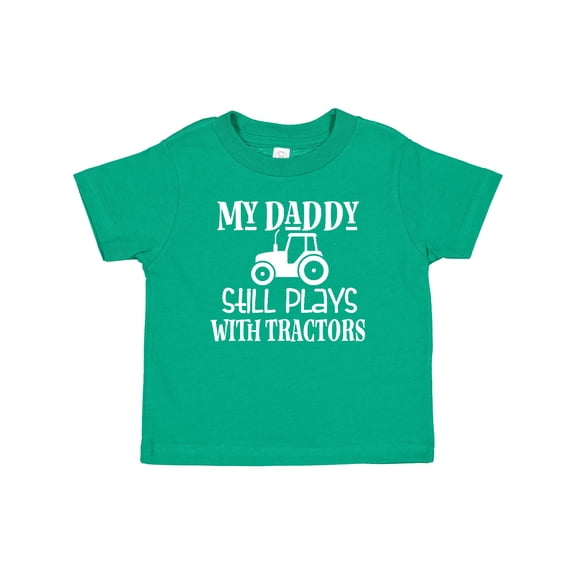 Inktastic Farmer My Daddy Still Plays with Tractors Boys or Girls Baby T-Shirt