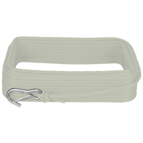 Extreme Max 3006.3428 BoatTector Solid Braid MFP Anchor Line with Snap Hook - 1/2" x 100', White