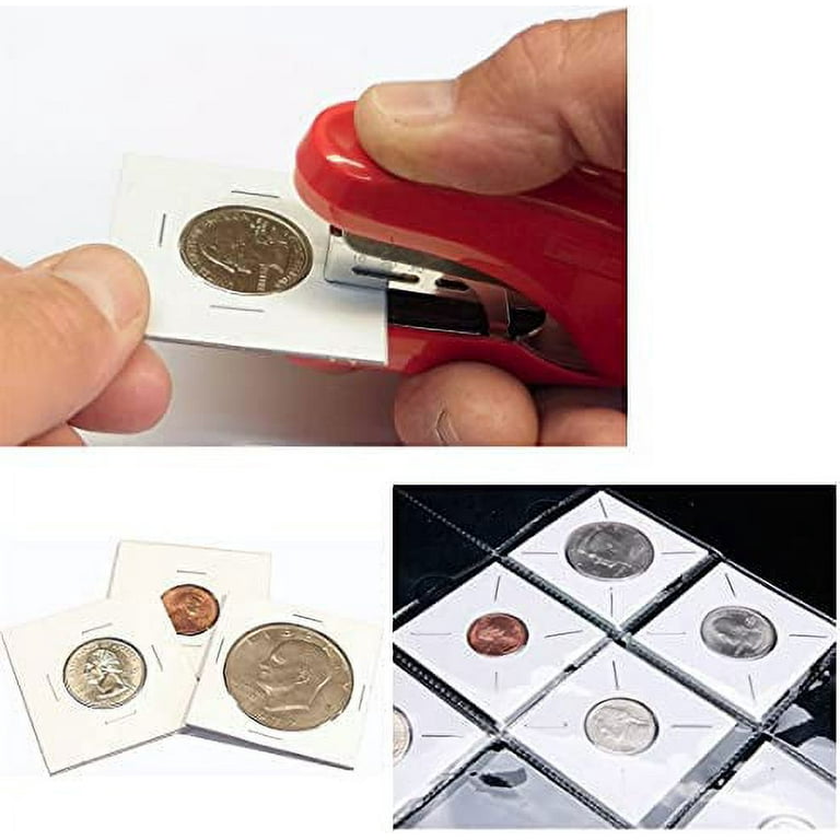 Coin Holders For Collectors, Penny Coin Collection Supplies 2X2 Coin Flips  Cardboard Coin Case, Coin Safe Pvc Free (200Pcs, Penny Size) 