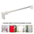 thumbnail image 4 of OULII 1Pack Rectangular Adjustable Telescopic Design Curtain Rod for Bathroom Shower 78x3.5x2.3in, 4 of 8