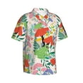 thumbnail image 2 of Balery Mushroom and Frogs Print Men's Hawaiian Shirts Short Sleeve Beach Shirt Relaxed Fit Vacation Button Down Shirts-Large, 2 of 9