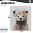 thumbnail image 4 of Stupell Industries Eclectic Flower Crown Bear Canvas Art, 36 x 48, by The Prints Vibe, 4 of 8