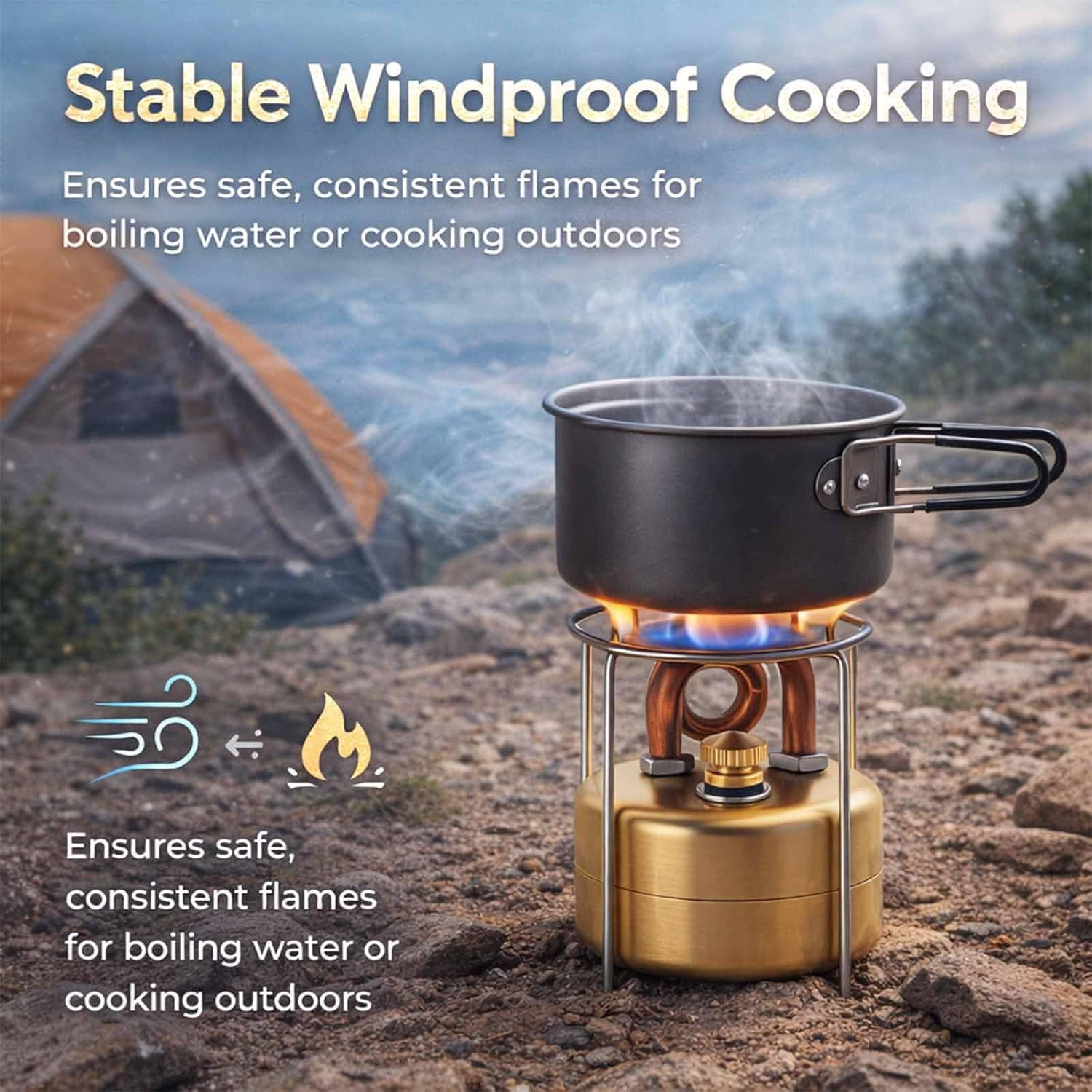 2026 Upgrade High-Power Portable Mini Outdoor Spirit Burner & Alcohol Stove, Lightweight Aluminum Camping Stove with Stable Stand, Fuel-Efficient Compact Backpacking Cooking Gear (SilverS)