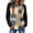 138#Black, variant on Fall Clothes for Women Plaid Raglan Sleeve Thermal Tops Crewneck Casual Long Sleeve Tee