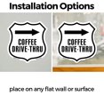 thumbnail image 3 of Coffee Drive-Thru Right (5 Pack) 6 inch X 6 inch Shield Shaped Heavy Duty 3.2 mil Vinyl Decals Weather Resistant Made in the USA, 3 of 5