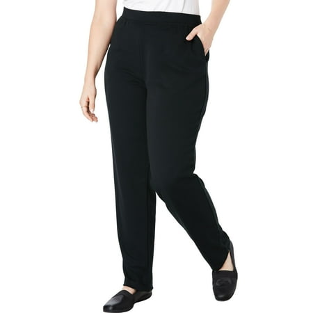 Woman Within Plus Size Straight Leg Ponte Knit Pant