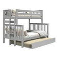 thumbnail image 4 of Bedz King Bunk Beds Twin over Full End Ladder Gray + Full Trundle, 4 of 9