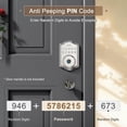 thumbnail image 5 of Cerradura de puerta con huella dactilar de 52 HZ, cerradura de puerta de entrada sin llave con código, guía de voz, teclado electrónico, cerraduras inteligentes para puerta principal, contraseña anti-, 5 of 5