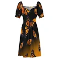 thumbnail image 4 of orange monarch butterflys Sleeveless Dress women dress women's summer dress 2024, 4 of 6