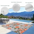 thumbnail image 2 of Red Rose Outdoor Rug 5x8 Ft - Reversible Patio Rug Outdoor Camping Rugs, Farmhouse Romantic Botanical Floral Vines Washable Indoor Outdoor Area Rugs, Non-Slip Outdoor Carpet Runner for Deck/Porch, 2 of 7