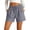 Gray -CU21, variant on Womens Linen Casual Shorts High Waisted Cotton Shorts Summer Flowy Beach Drawstring Shorts with Pockets Khaki L