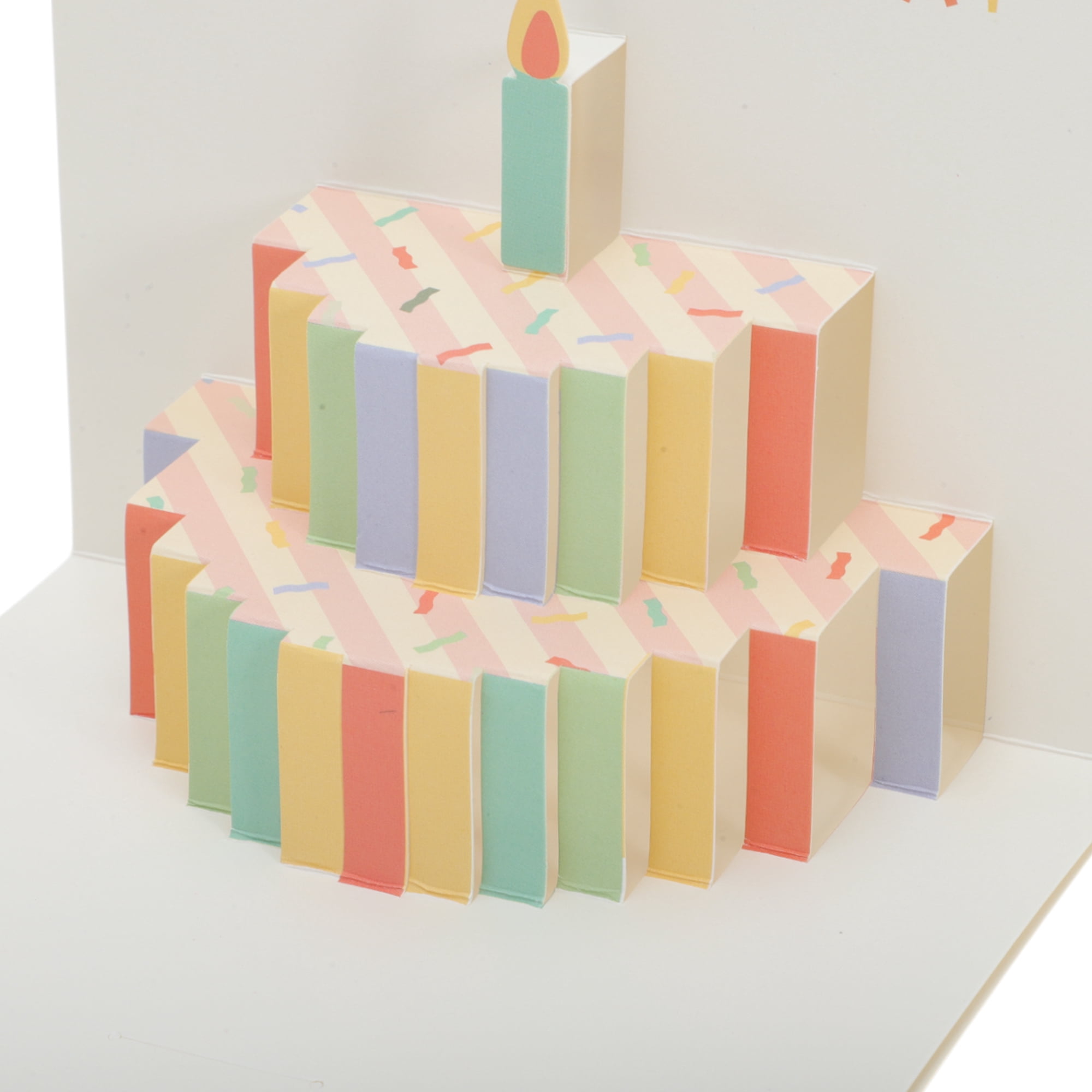 Unique Bargains 3D Heart Greeting Cards Blank Notecard for Friends Light Blue
