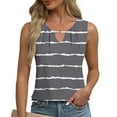 thumbnail image 2 of ZQUUVOU Tank Top For Women Summer Casual Printed Sleeve V Neck Top (Gray,XL), 2 of 6