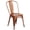 Copper, variant on Bowery Hill 17.25" Contemporary Metal Dining Chair in Mint Green