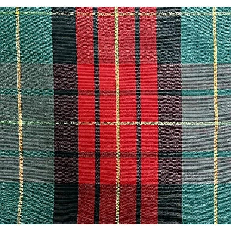 Fennco Styles Classic Red & Green Holiday Tartan Plaid Table