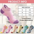 thumbnail image 4 of Loritta Womens Ankle Socks, Low Cut Cushioned No Show Athletic Size 6-8 Socks for Women, 6 Pairs, 4 of 6