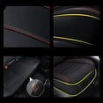 thumbnail image 4 of Car Seat Cover Cushion Pad Mat Protector for Auto Supplies for Sedan Hatchback SUV PU Leather [Without Backrest] 2+1 Front Seat Covers&Rear Seat Cover, 4 of 8