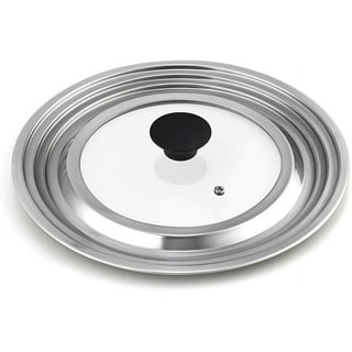 HOMVIDA 15 inch Large Universal Lid for 11-15 Pans Pots, Stainless Steel  Pan Lid Cover for 11 12 13 14 15 In Cast Iron Skillets Frying Pans Woks