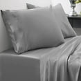 thumbnail image 5 of DBOZE 7 Piece Comforter Set Solid Color All Season Soft Down Alternative Blanket & Luxurious Cotton Blend Bed Sheets, QUEEN, GRAY, 5 of 5
