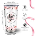 thumbnail image 3 of Aunt Gifts Tumbler - Auntie Gifts From Niece - Best Aunt Ever Gifts - Christmas Birthday Gifts For Aunt, New Aunt, Aunties - Aunt Mug 20oz - Mothers Day/Valentines Day Gifts For Aunt, 3 of 6