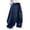 Navy, variant on Boys Cargo Pants Outdoor Travel Elastic Waisted Loose Fit Baggy Wide Leg Trousers with Pockets Teen Clothes Size 5-15