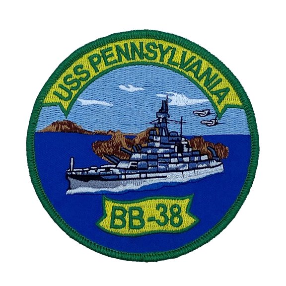 USS Pennsylvania BB-38 Patch Plastic Backing