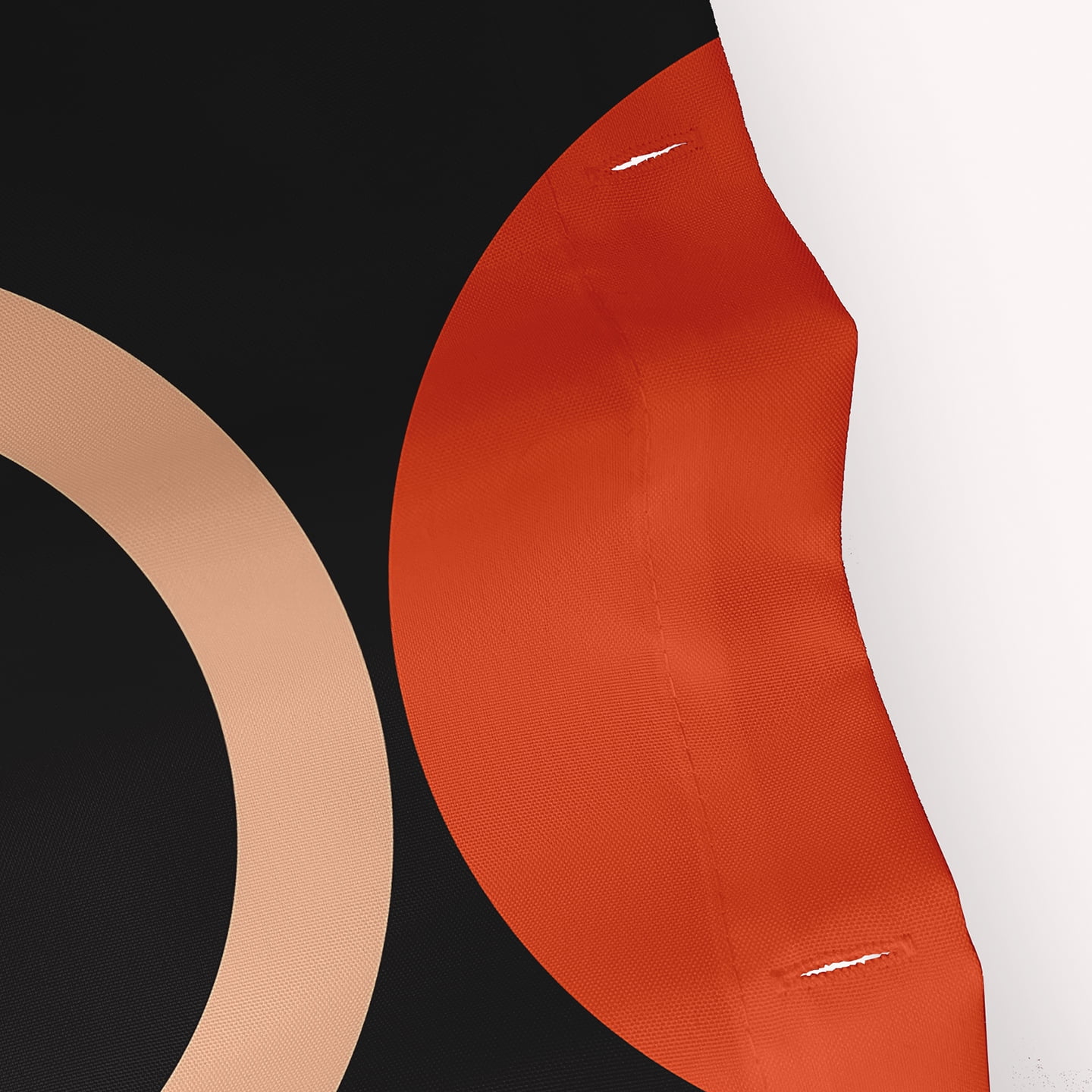 Simply Daisy 70" W x 73" L Mod Circles Polyester Shower Curtain, Harvest Orange [1 Ct]