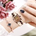 thumbnail image 4 of Women's Gold Luminous Waterproof Steel Strap Fashion Watch Square Quartz Women's Watch, 4 of 4