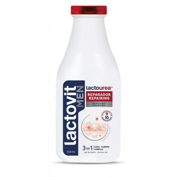 Gel de baño Lactovit Lactourea 3 en 1 piel extra seca 500 ml