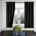 thumbnail image 4 of 2 Panels Grommet Blackout Curtain for Living Room Doorway, Light Blocking Drapes, Thermal Insulated, Noise Reduction, 20 Inches Wide x 51 Inches Long, 4 of 5
