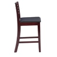 thumbnail image 5 of Hawthorne Collections 25" Wood & Faux Leather Counter Stool in Dark Merlot/Black, 5 of 15