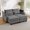 Grey, variant on 37.4" Chaise Lounge with USB Ports, Sleeper Sofa Bed with Cup Holders and Phone Holder, Corduroy Recliner Bed with Storage Arms and Side Pockets, Black